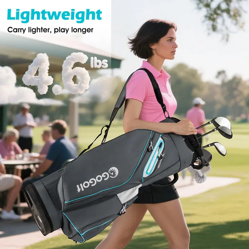 14-Way Lightweight Portable Golf Bag with Full Divider System for Men and Women