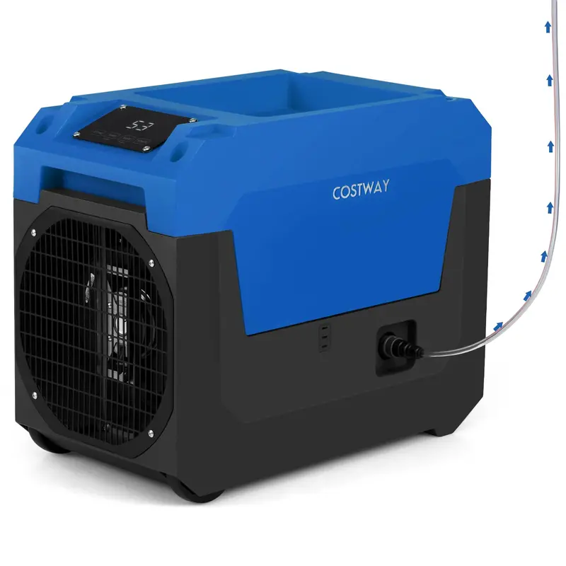 140-Pint Portable Industrial-Grade Dehumidifier — Equipped with Self-Draining Pump for High-Humidity Environments