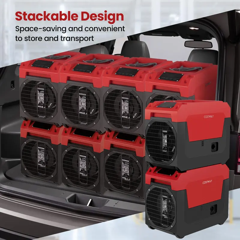 140-Pint Portable Industrial-Grade Dehumidifier — Equipped with Self-Draining Pump for High-Humidity Environments