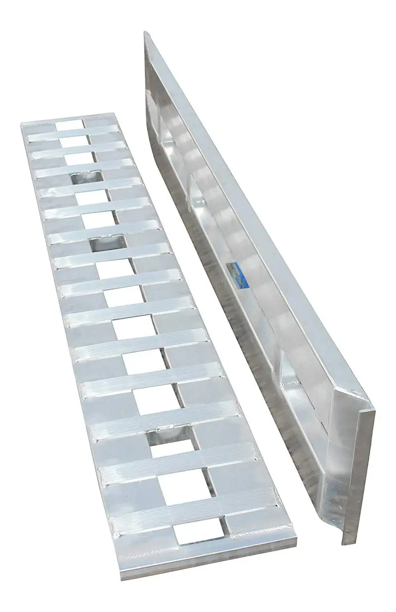 15-Foot Heavy-Duty Aluminum Loading Ramp Set – 6,000 LB Capacity with Knife-Edge Ends and Hook Attachments