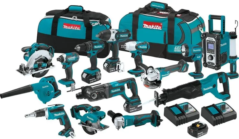 15-Piece Cordless Power Tool Combo Kit – Includes Batteries, Charger, and Core Accessories