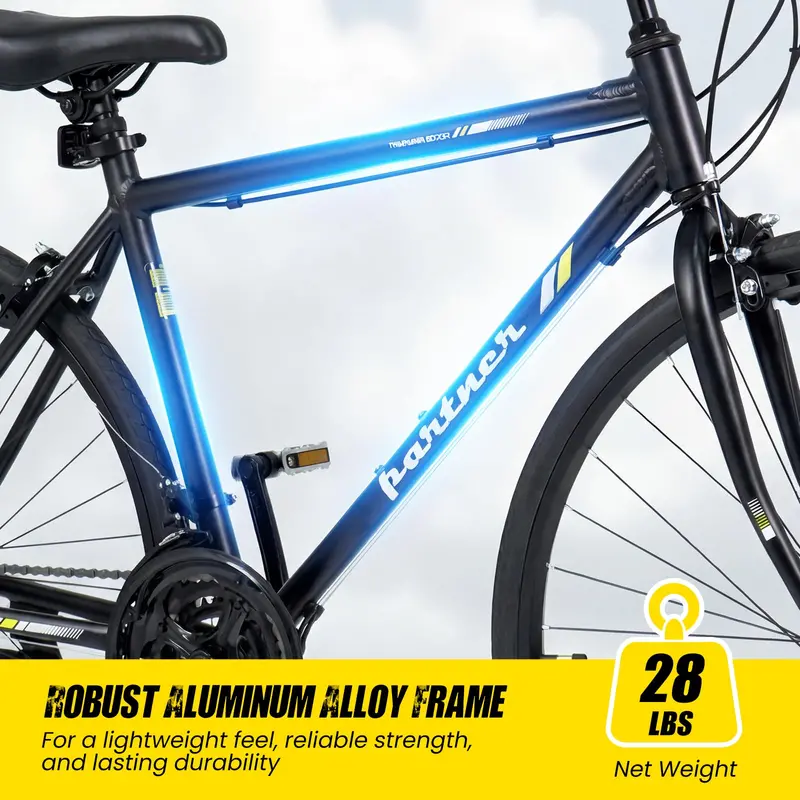 18-Speed Urban Hybrid Commuter Bike – 700C Wheels, Shimano Gears, City-Optimized