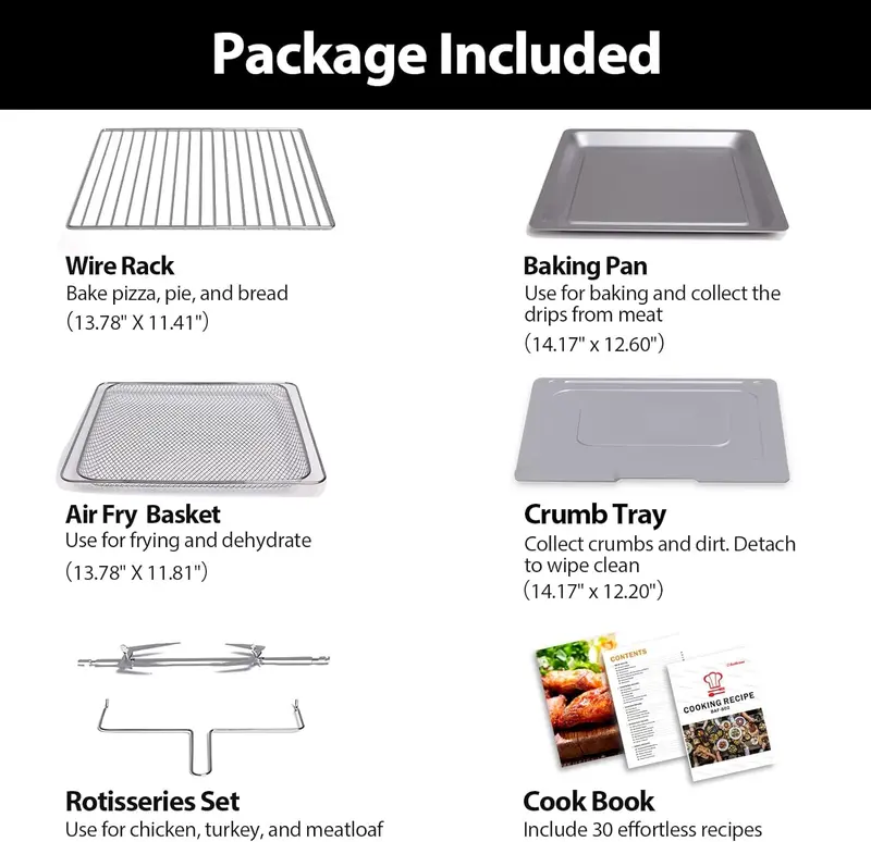 19-in-1 Air Fryer Oven Combo – Extra-Large Countertop Multi-Cooker