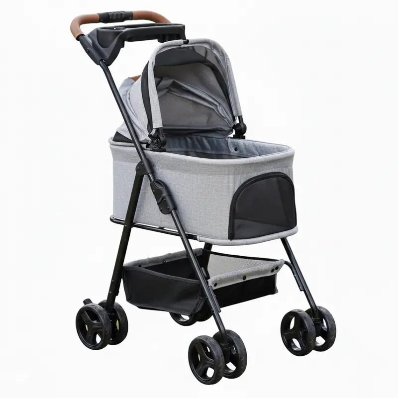 2-in-1 Folding Pet Stroller and Airline-Approved Carry-On Carrier 2