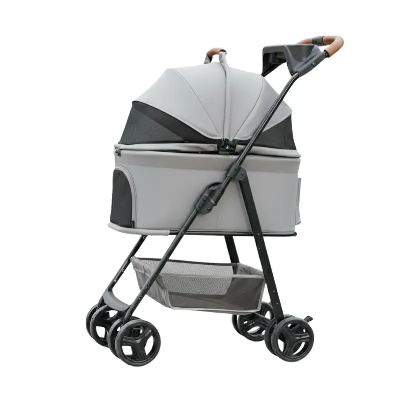 2-in-1 Folding Pet Stroller and Airline-Approved Carry-On Carrier