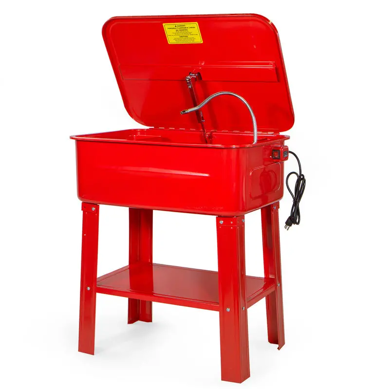 20-Gallon Industrial Parts Cleaner with Solvent Pump System for General Maintenance