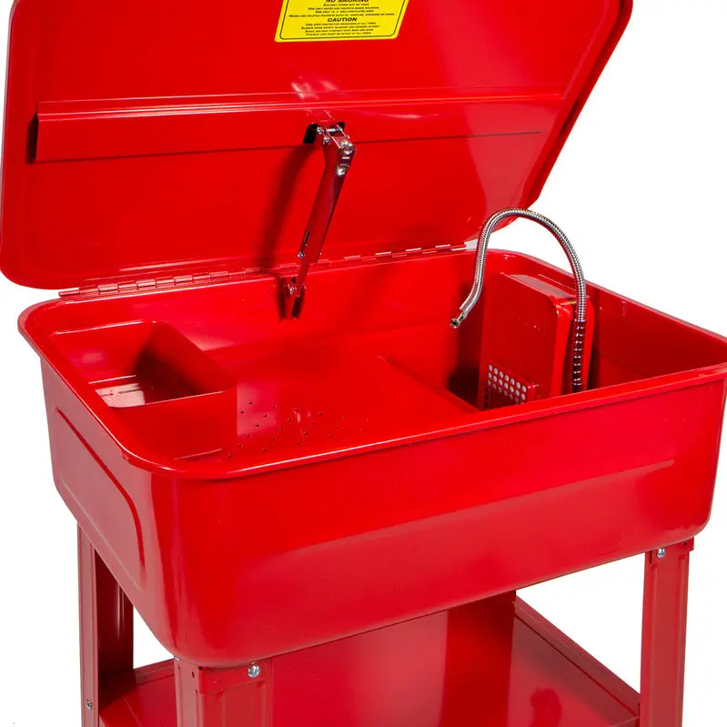 20-Gallon Industrial Parts Cleaner with Solvent Pump System for General Maintenance