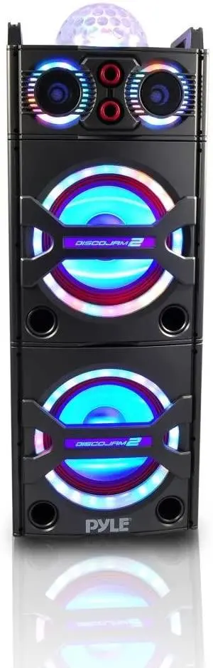 2000W Portable Bluetooth PA Speaker Tower – Outdoor Sound System with Mic, RGB Lights & Media Inputs 2