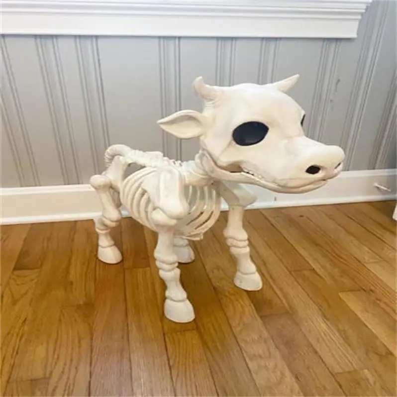 2023 Realistic Cow Skeleton Yard Prop – Farm-Style Halloween Art
