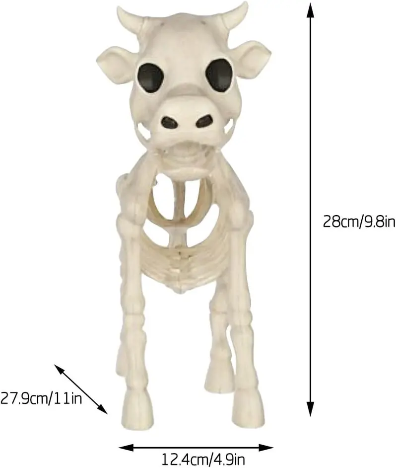 2023 Realistic Cow Skeleton Yard Prop – Farm-Style Halloween Art