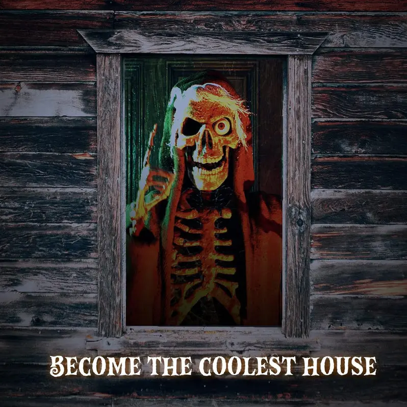 2023 Upgraded Halloween Window Projector – Animated Ghost & Haunted House Light Display for Interiors