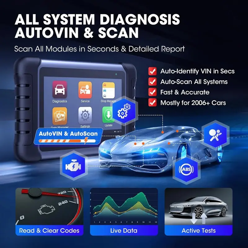 2024 MK808BT Pro / MX808S / M808Z Bidirectional Automotive Scanner — Full-System Diagnostics, ECU Coding & Real-Time Data