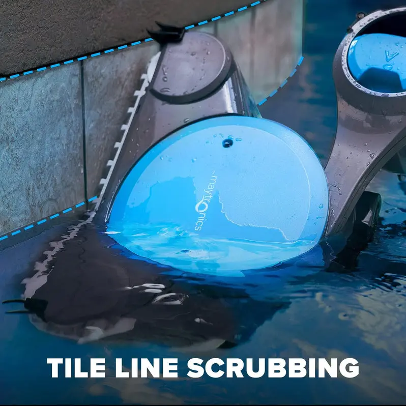 2024 Smart Robotic Pool Cleaner – In-Ground Pool Vacuum for Up to 50 Feet, Featuring Waterline Cleaning, Dual Filtration, and Programmable Weekly Schedules