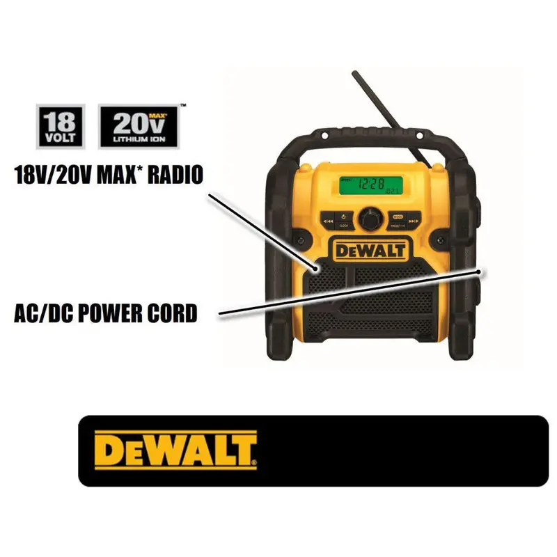 2025 Rugged 20-Volt MAX Worksite Radio – Cordless/Corded with Bluetooth and IP54 Rating 2