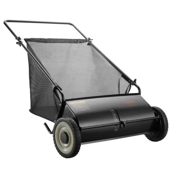 2025 Steel Push Lawn Sweeper — 26-Inch Heavy-Duty Debris Collector for Lawns