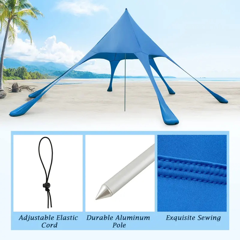 20x20 FT UPF50+ Beach Canopy Tent – Lightweight Aluminum Frame with Full Accessory Kit