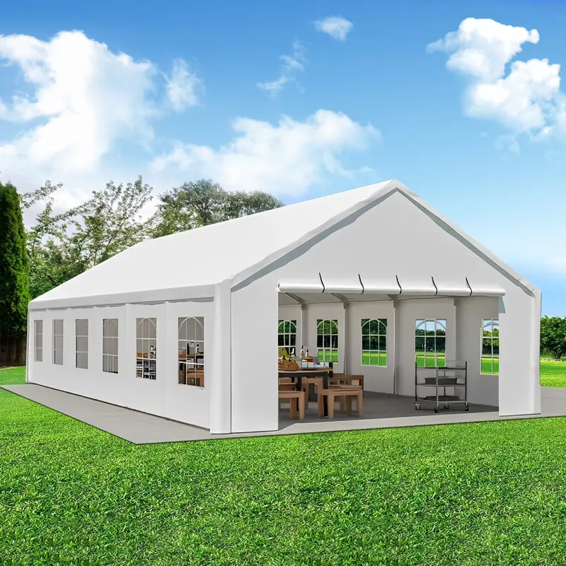 20x40 FT Commercial-Grade Event Tent – Waterproof Canopy with Zippered Entry, Detachable Sidewalls & 3 Carry Bags