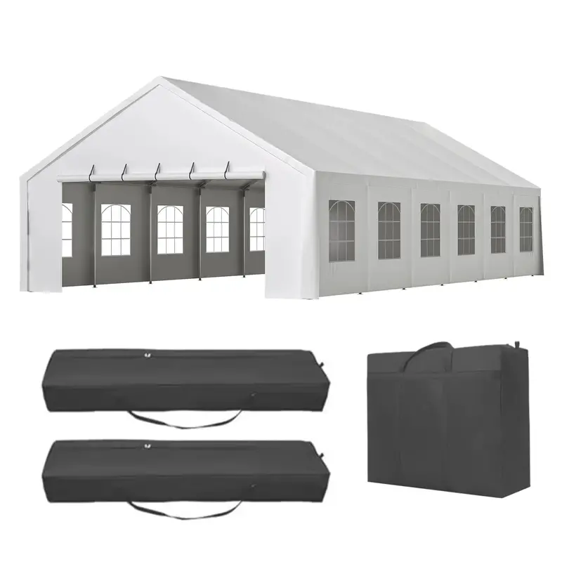 20x40 FT Commercial-Grade Event Tent – Waterproof Canopy with Zippered Entry, Detachable Sidewalls & 3 Carry Bags