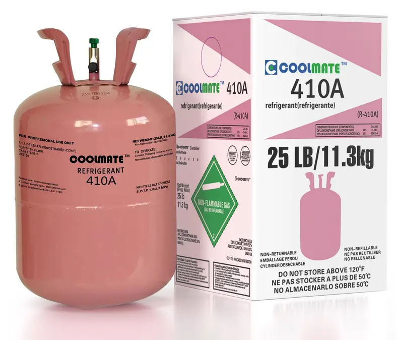 25-Pound R410A Refrigerant Cylinder – A1-Class HVAC Charging Gas for Split Systems, Non-Toxic & Non-Flammable