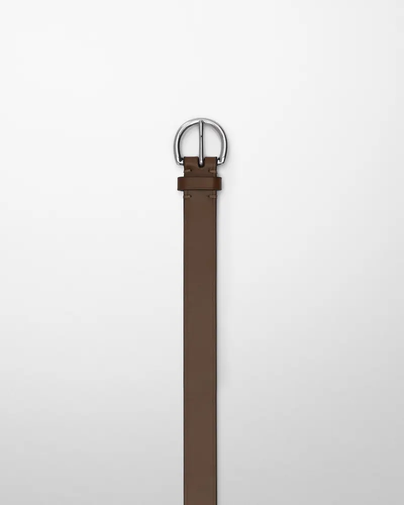 25Mm Laurel Leather Belt With Silver-Tone Round Buckle 2