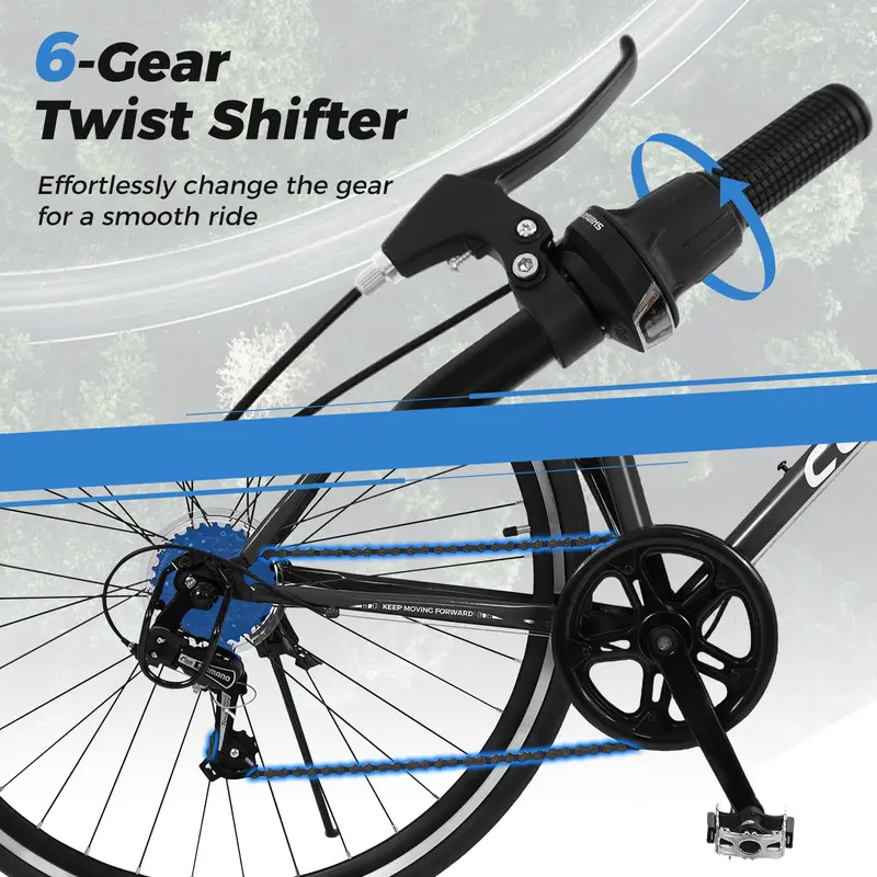 26-Inch 6-Speed Mountain Bike with Dual Mechanical Braking System 2
