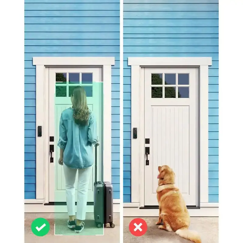 2K Wi-Fi Smart Video Doorbell with Night Vision, Chime, and Real-Time Mobile Alerts