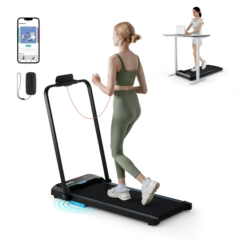 3-in-1 Folding Walking Treadmill with Handlebar and 2.5HP Motor