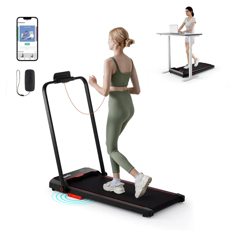 3-in-1 Folding Walking Treadmill with Handlebar and 2.5HP Motor