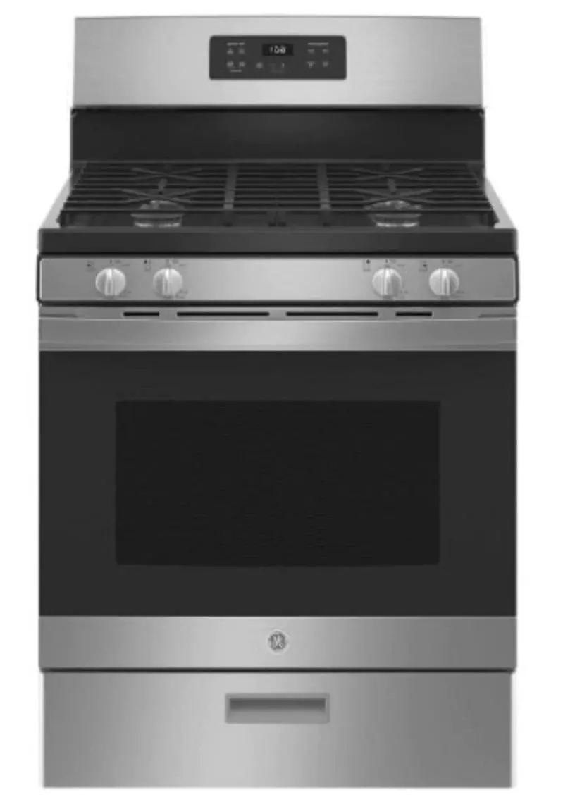 30-Inch Freestanding Gas Range – Stainless Steel 4-Burner Cooktop with 4.8 Cu Ft Oven and Even-Heat Technology
