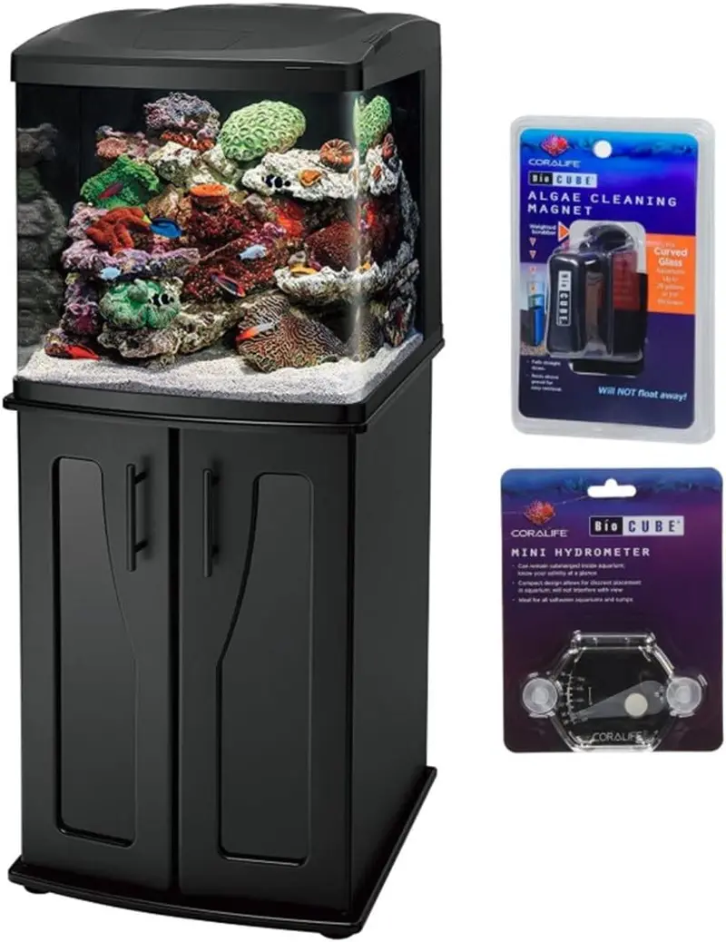 32-Gallon LED Aquarium Kit with Stand – Complete Freshwater or Saltwater Tank Setup for Beginners and Enthusiasts