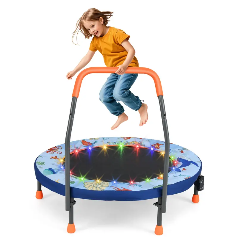36-Inch Foldable Toddler Trampoline – Enclosed Spring Cover for Enhanced Safety