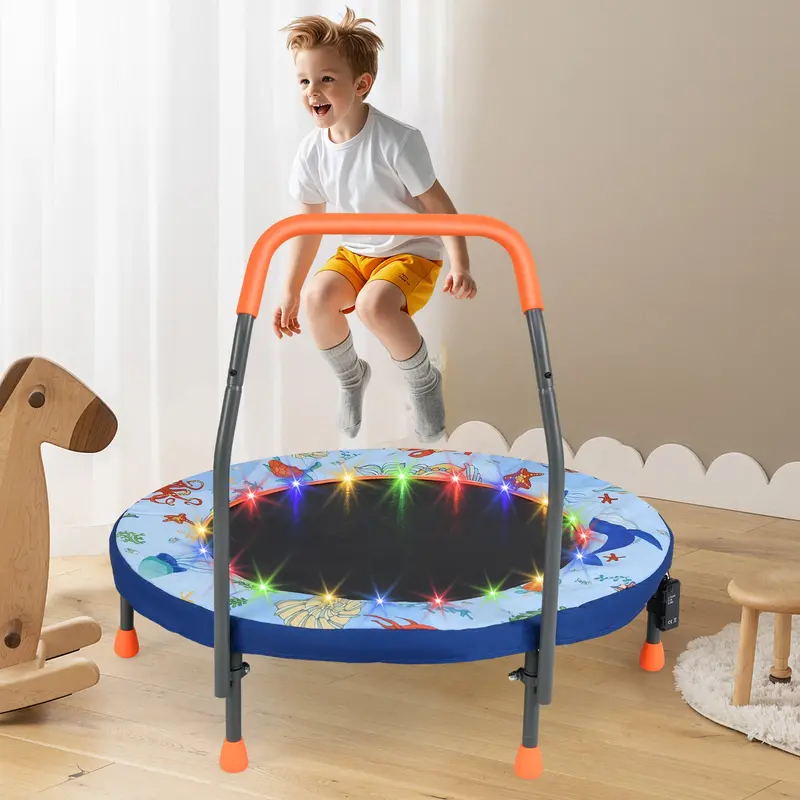 36-Inch Foldable Toddler Trampoline – Enclosed Spring Cover for Enhanced Safety 2