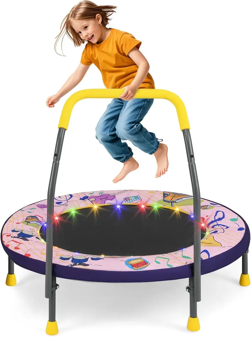 36-Inch Foldable Toddler Trampoline – Enclosed Spring Cover for Enhanced Safety