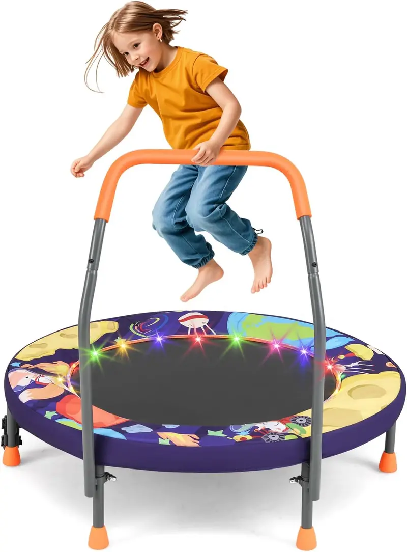 36-Inch Foldable Toddler Trampoline – Enclosed Spring Cover for Enhanced Safety