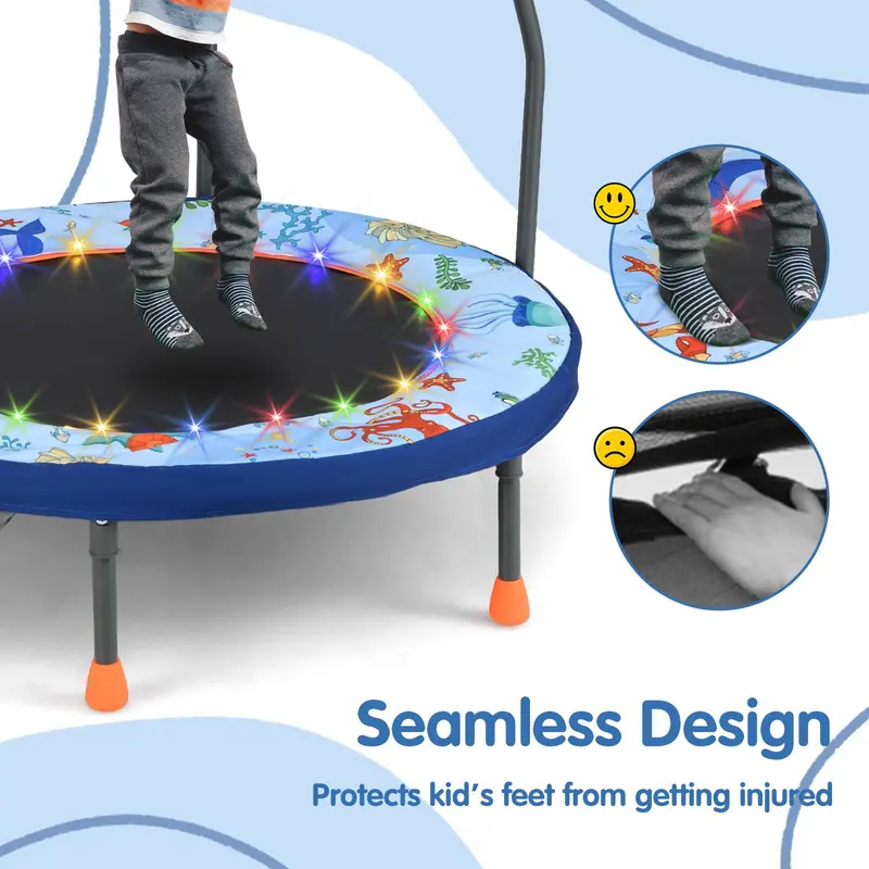 36-Inch Foldable Toddler Trampoline – Enclosed Spring Cover for Enhanced Safety