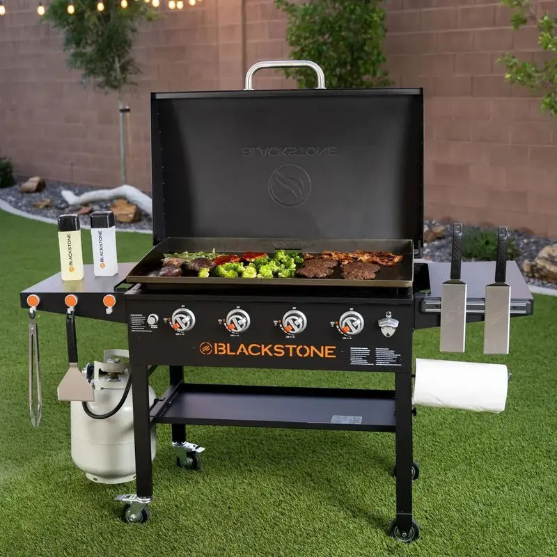 36" Professional Outdoor Griddle Station – Hooded Cooking Center for High-Volume Use