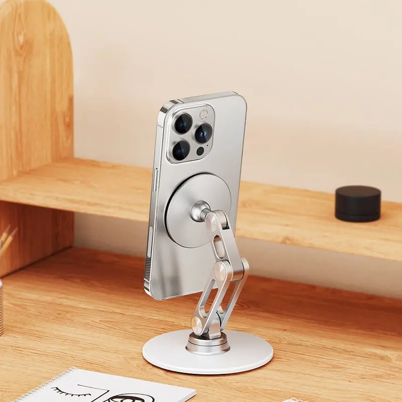 360° Rotating Desktop Phone Stand – MagSafe Ready