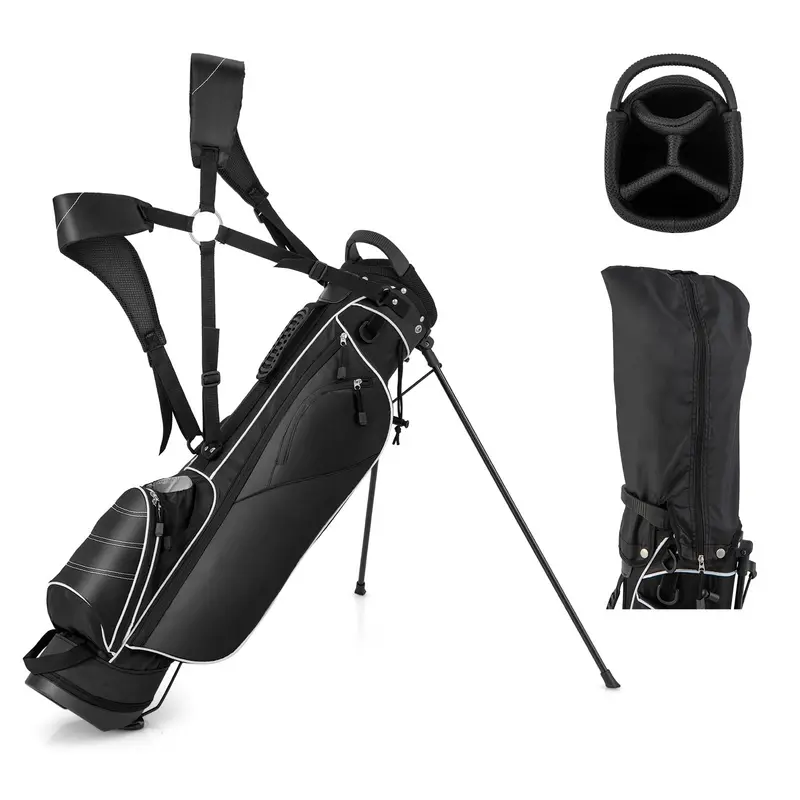 4-Compartment Lightweight Golf Stand Bag Featuring Built-in Accessory Storage