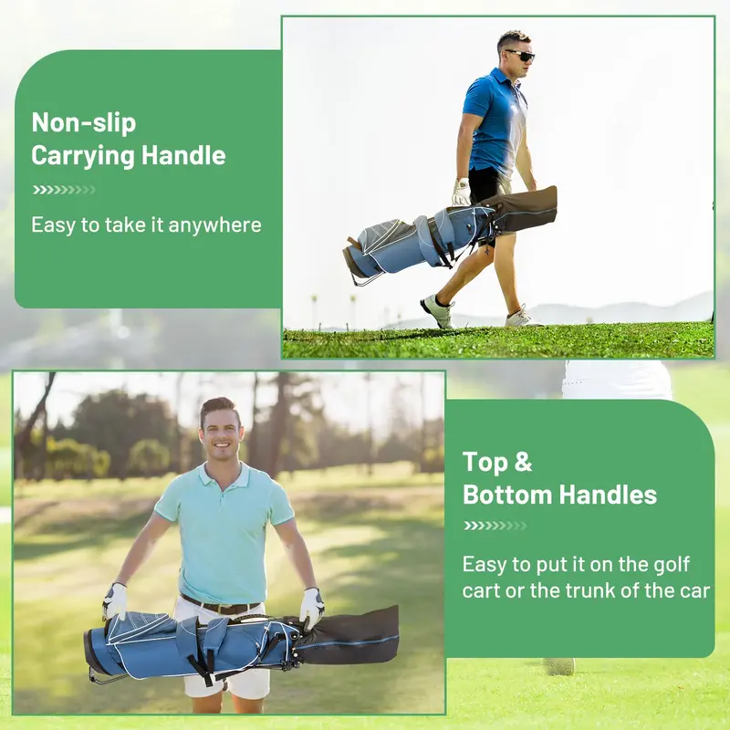4-Compartment Lightweight Golf Stand Bag Featuring Built-in Accessory Storage