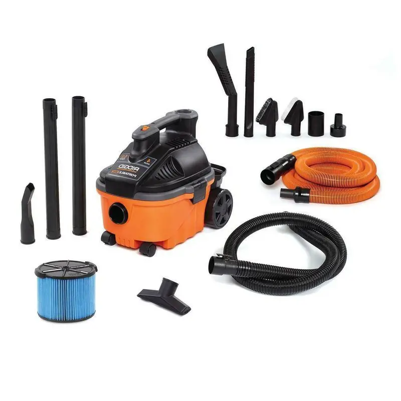 4-Gallon Portable Wet/Dry Vacuum with 5.0 Peak HP Motor and Premium Auto Detailing Kit