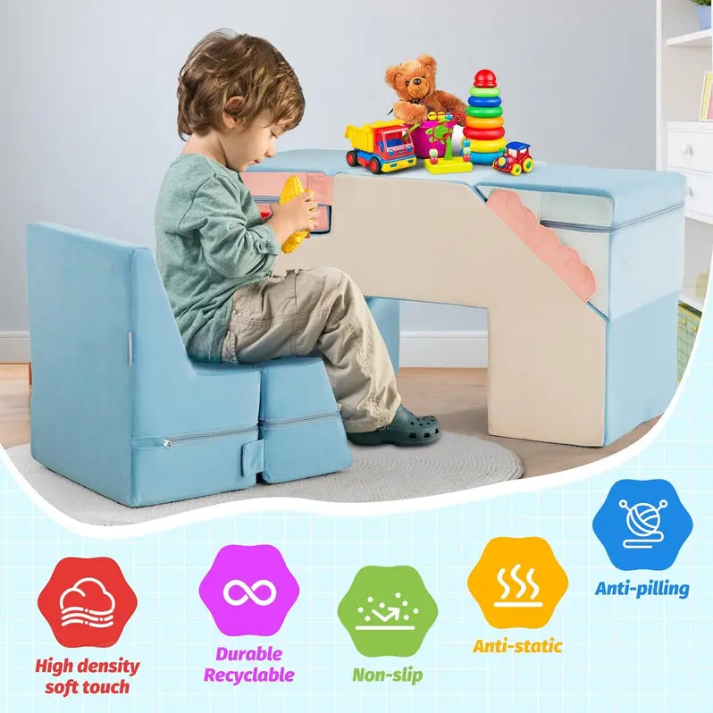 4-in-1 Soft Foam Climbing Blocks – Safe Indoor Toddler Playset for Motor Skill Development