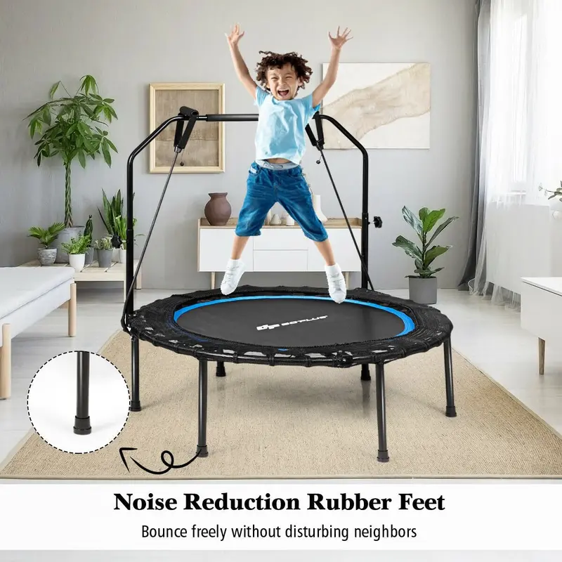 40-Inch Portable Foldable Fitness Trampoline – Compact Rebounder for Home Exercise
