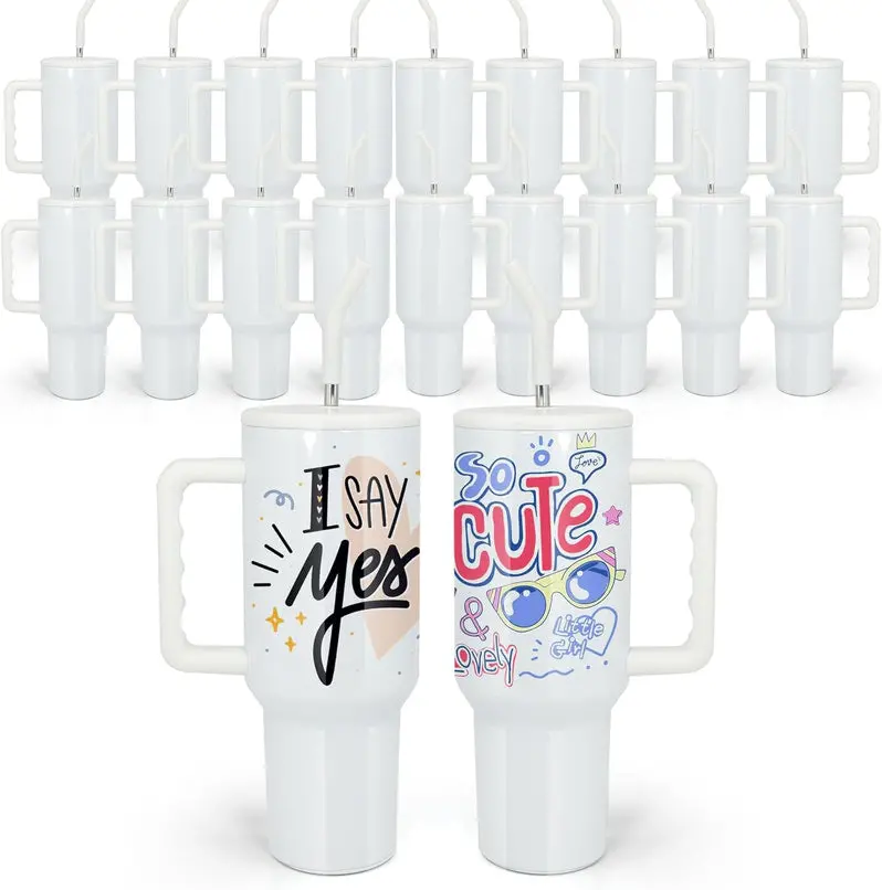 40 oz Sublimation Tumbler – Double-Walled Glass Tumbler Designed for Custom Heat Transfer Printing