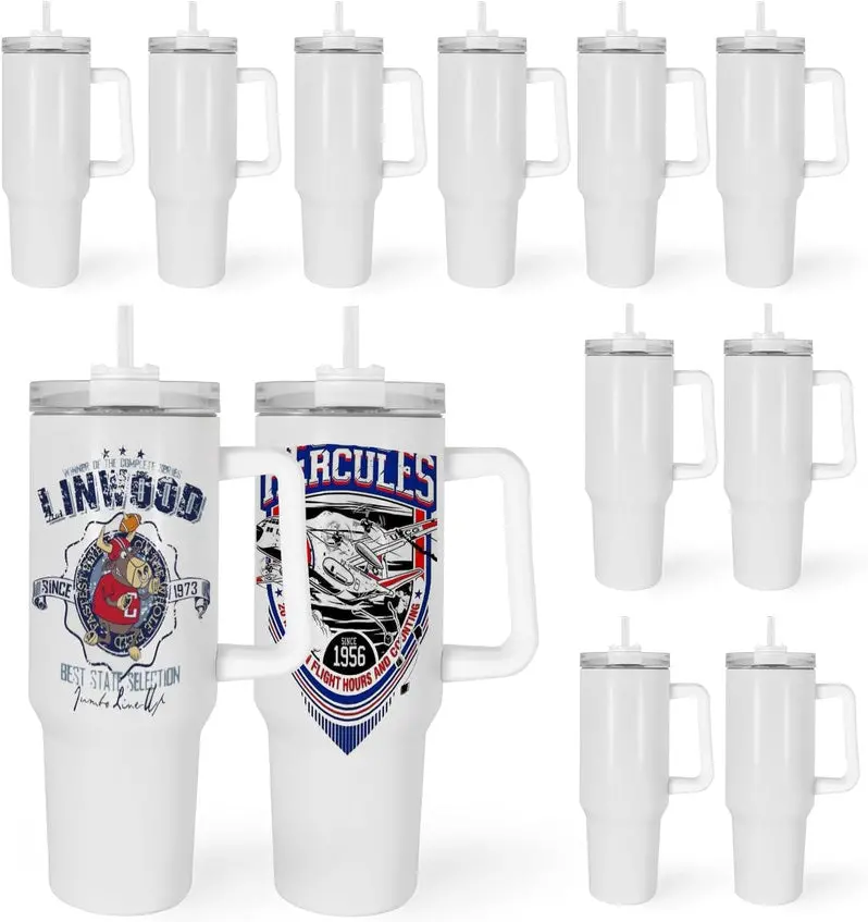 40 oz Sublimation Tumbler – Double-Walled Glass Tumbler Designed for Custom Heat Transfer Printing