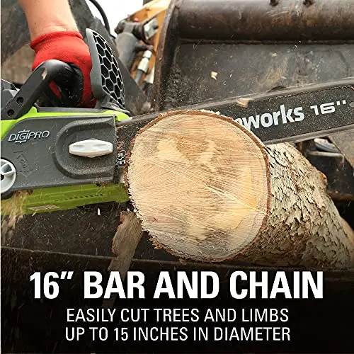 40V Brushless Cordless Chainsaw with 16-Inch Bar – High-Torque Power for Farm and Yard Cutting Tasks