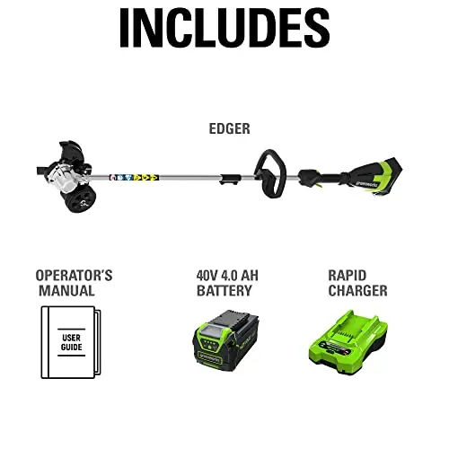 40V Cordless Brushless Edger – 8" Precision Trimmer Kit with 4.0Ah USB-C Battery & Fast Charger