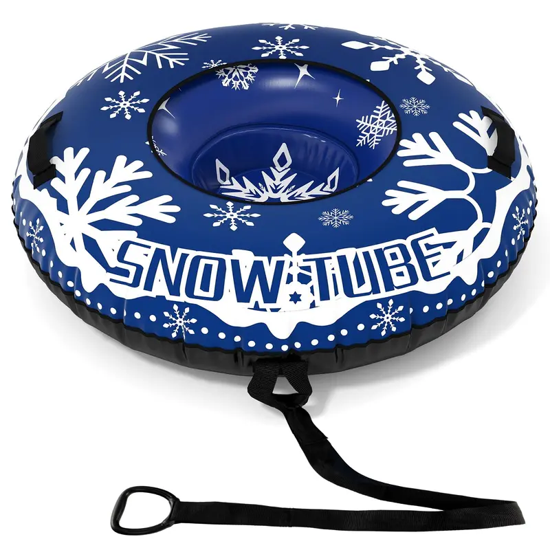 42-Inch Reinforced Snow Sled Tube with Detachable Tow Strap