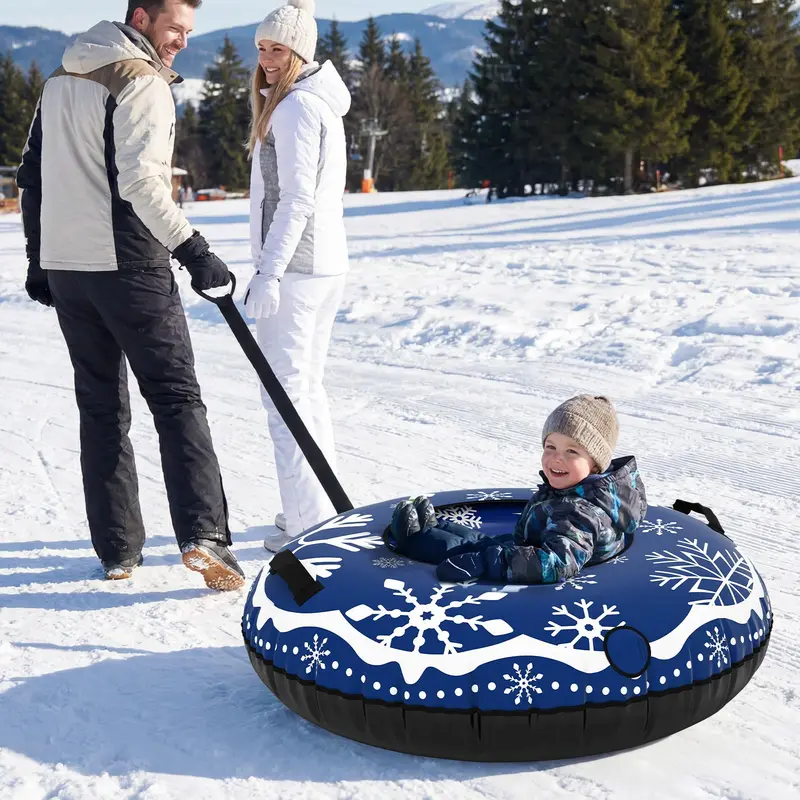 42-Inch Reinforced Snow Sled Tube with Detachable Tow Strap 2