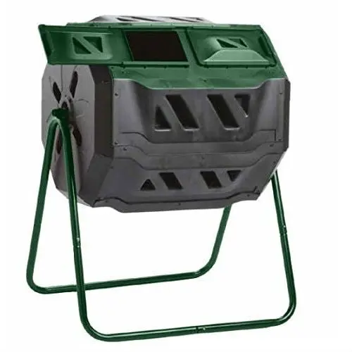 43-Gallon Enclosed Compost Tumbler – Rotating Outdoor Bin for Efficient, Odor-Free Organic Waste Processing