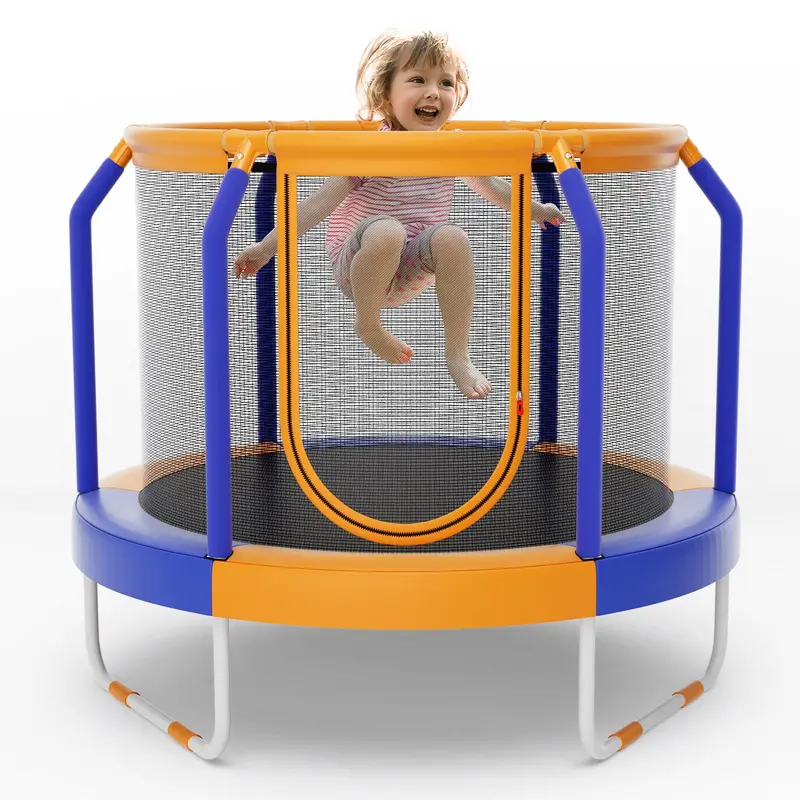 48-Inch ASTM-Certified Trampoline for Kids – Ground-Level Frame with Reinforced Safety Enclosure